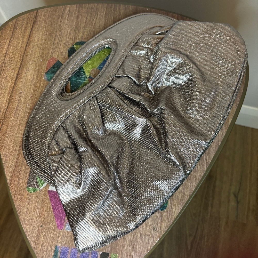 Bijoux Terner,  Vintage Metallic Silver, Evening Clutch Purse,  small